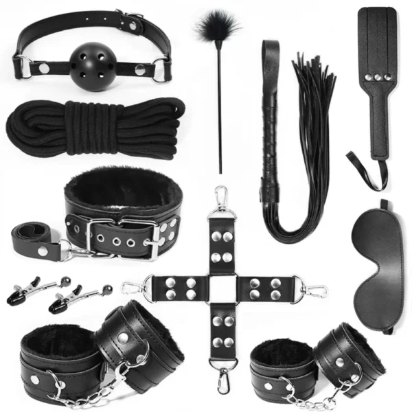 BỘ BDSM 10 MÓN – ĐAI DA CAO CẤP (FULL SET)